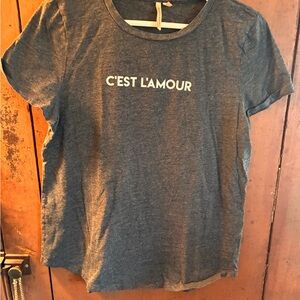 Banana Republic Charcoal Tee C’EST L’AMOUR